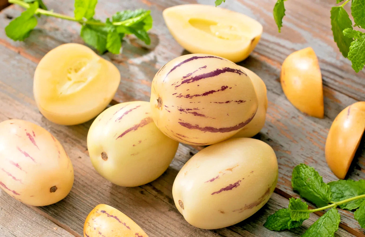 Golden Pepino Melon Seeds (Solanum muricatum) – 1.000+ Premium Heirloom Sweet Golden Pepino Melon Seeds for Planting
