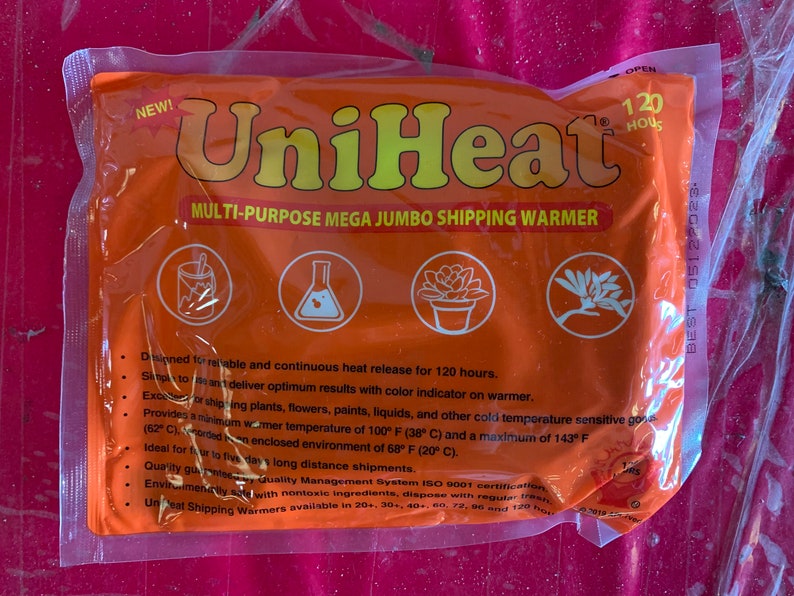 Large Plant Heat Pack for 3 Gallon Plants - Cold Protection for Tropical Plants (Below 38°F) - Ideal for Safe Shipping