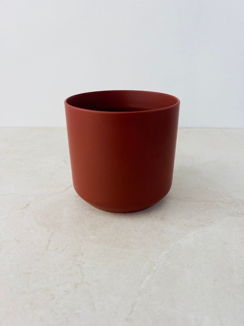 Modern Matte Pot 4.75" Sienna Planter - Neutral Tone - Perfect for Indoor Plants - Stylish Ceramic Pot for Home Decor