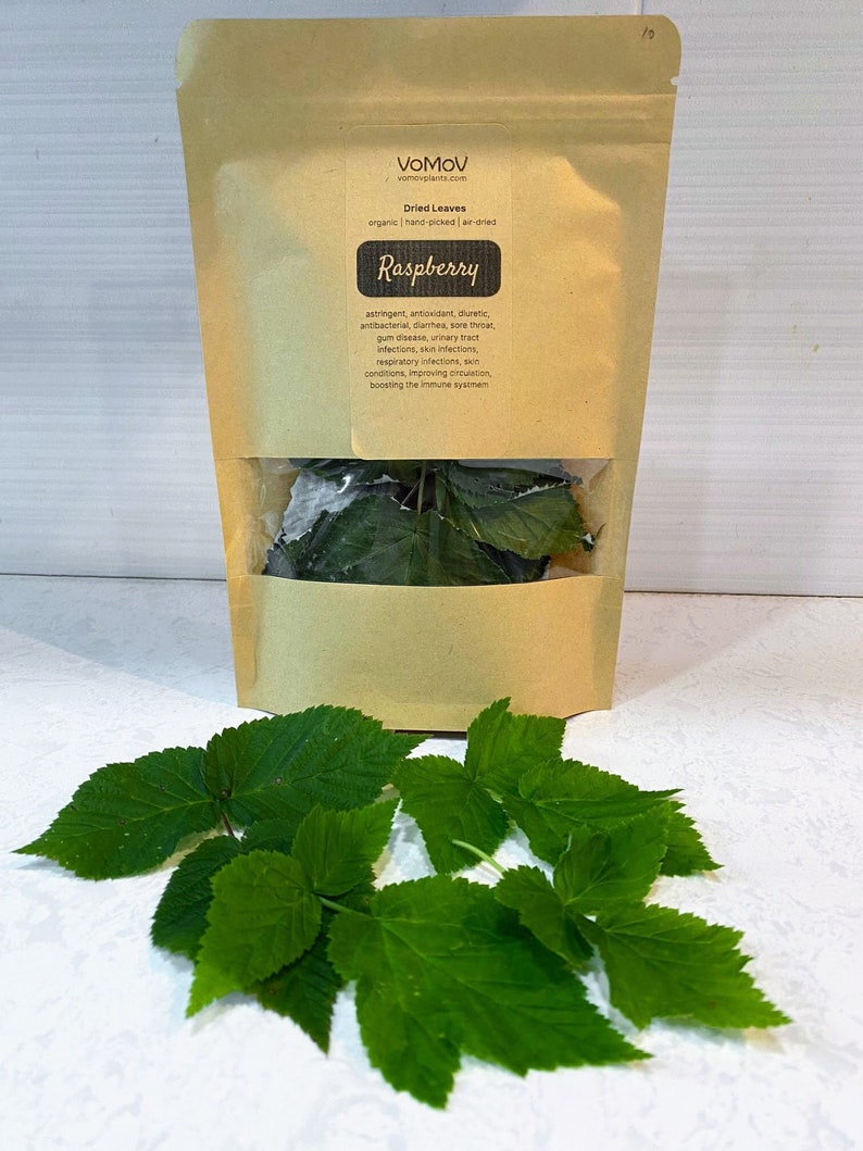 Organic Dried Raspberry Leaves Cut - Premium Home-Grown, Non-GMO, No Pesticides - Perfect for Tea, Marinades, and Sauces