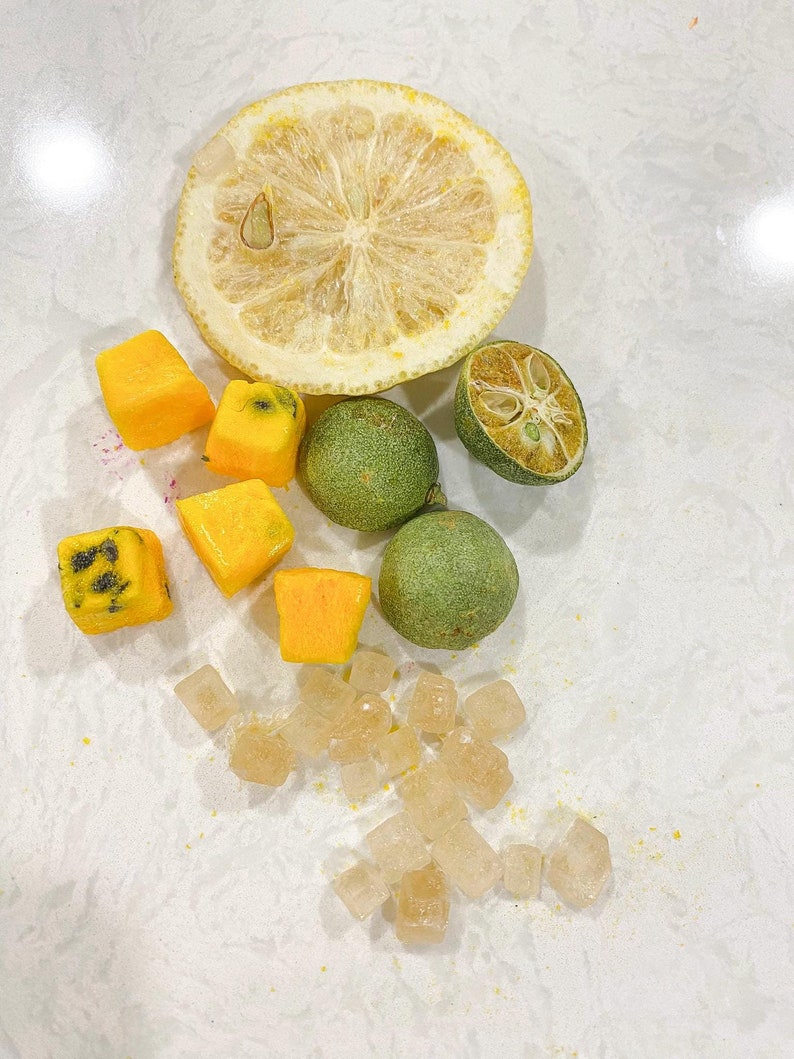 Organic Tea 3-Pack - Lemon, Kumquat & Passion Fruit Blend - Handmade Air-Dried Fruit Herbal Drink - Natural Hot Cold Brew