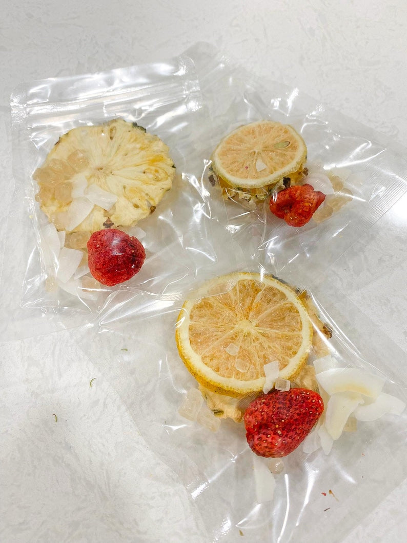 Organic Tea 3-Pack Coconut Pineapple Strawberry Lemon Natural Hot Cold Brew Homemade Herbal Blend