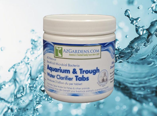 Beneficial Microbial Bacteria Tabs - 100 Count Aquarium & Trough Water Clarifier - AzGardens Natural Water Treatment Tablets