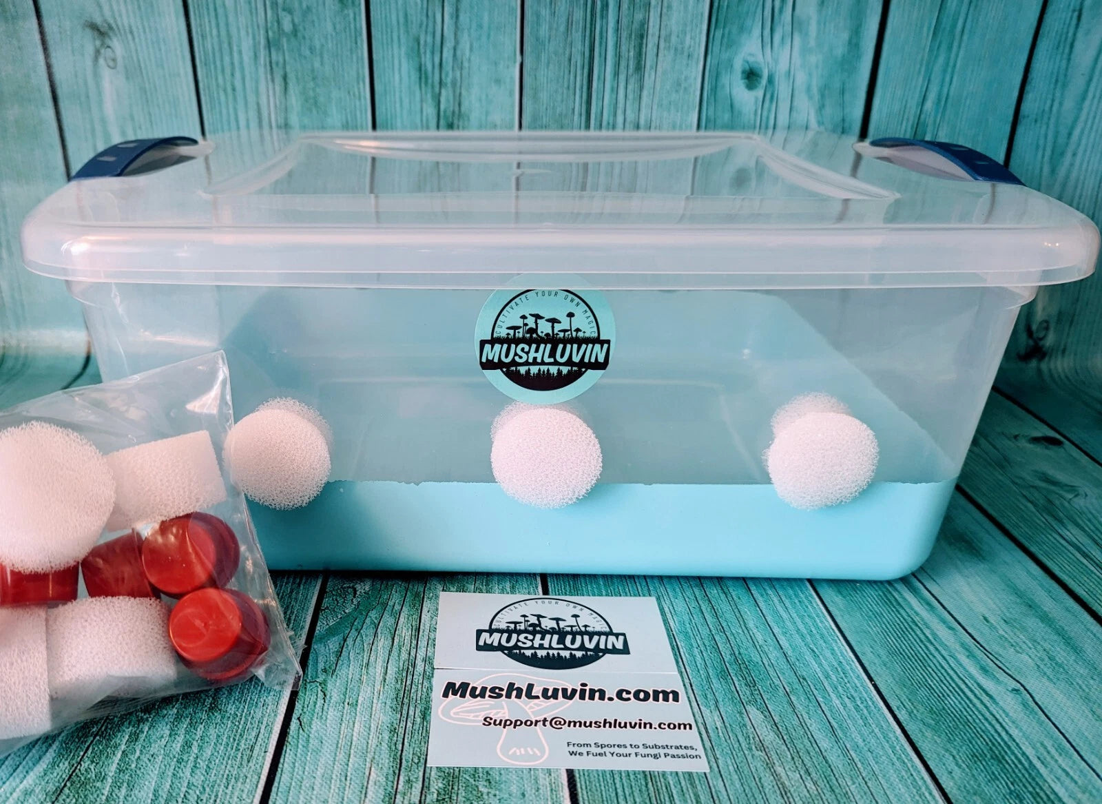 Premium 15-Quart Modified Monotub for Mushroom Cultivation - Ideal for Mycelium Growth and Fruiting, Durable Design