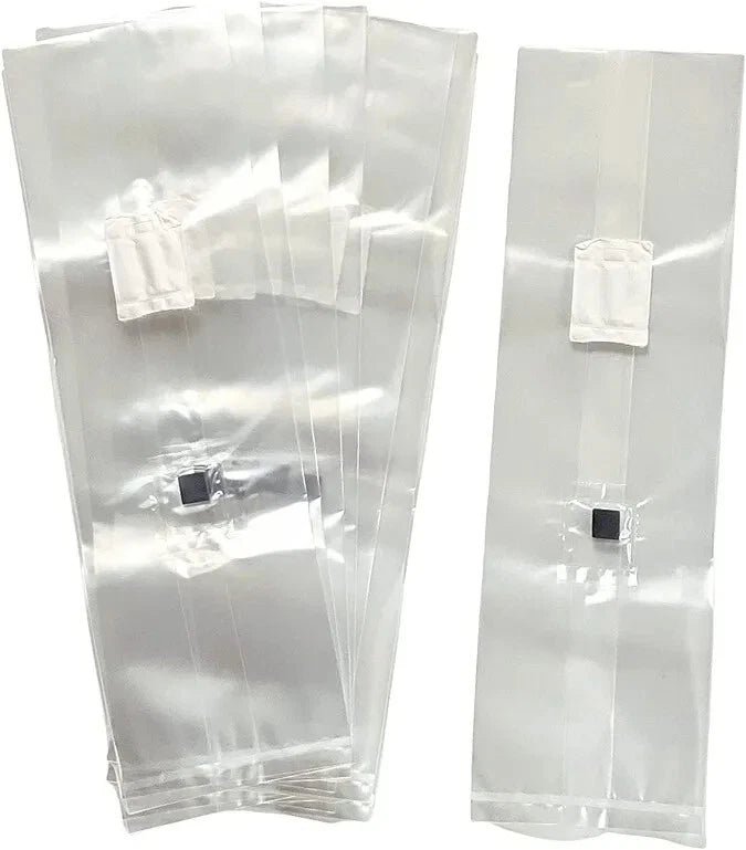 Mushroom Grow Bags 20 Count 4"x3"x14" Mycelium Bags with Injection Port and Filter, Durable Tear-Resistant, Autoclavable