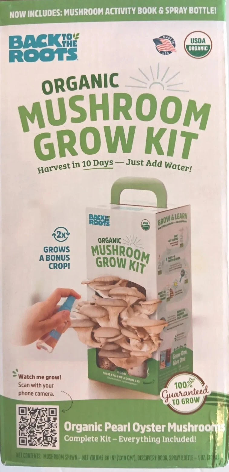 Mini Mushroom Grow Kit - Organic Gourmet Oyster Mushrooms - Back to the Roots - Fast 10-Day Harvest