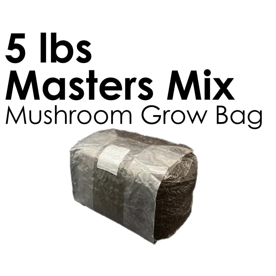 Sterilized Mushroom Substrate 5Lbs Master's Mix - Organic & GMO-Free, Hardwood & Soy Hull Blend for Grain Spawn Inoculation