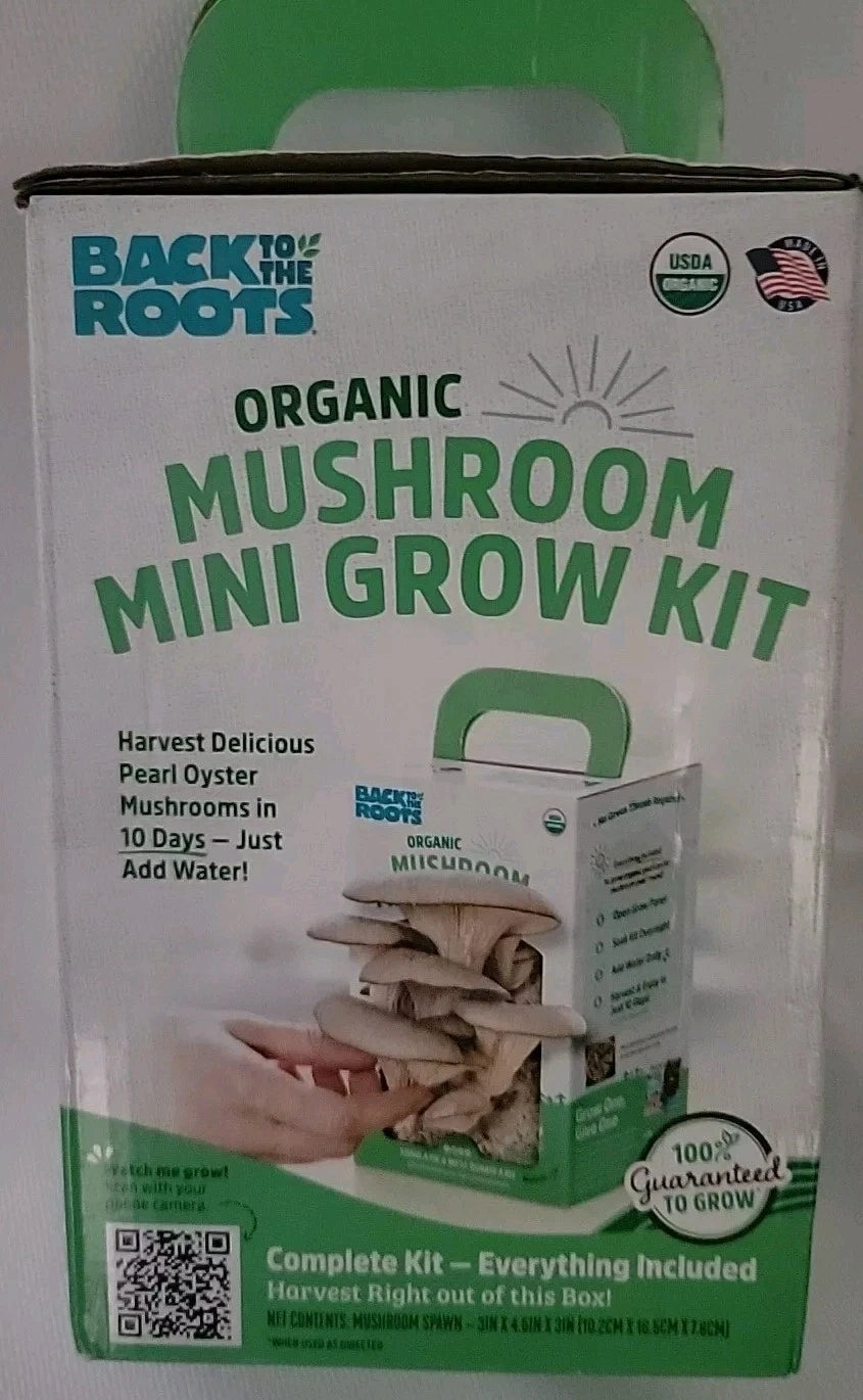 Organic Mushroom Mini Grow Kit - Back to the Roots - Indoor Gardening - Made in USA - Fun Growing Experience