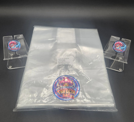 10 Pack Cosmic Trifecta XL Mushroom Grow Bags 3mil PP Substrate Bags with Filters - Mycology Supplies for Fruiting