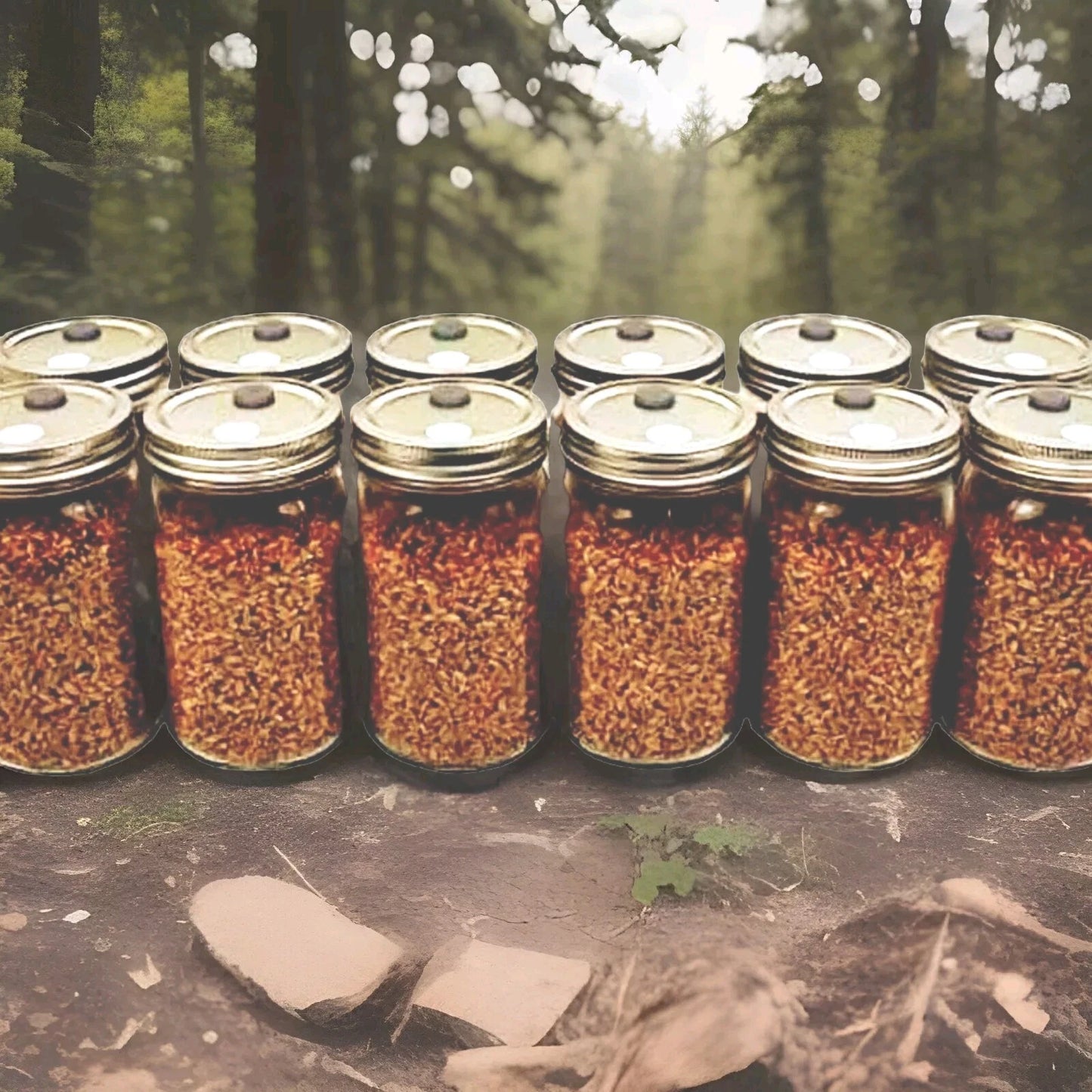 Mushroom Grow Kit 12 Quart Sterilized Rye Berries in Ball Mason Jars - Perfect for Growing Edible Mushrooms at Home