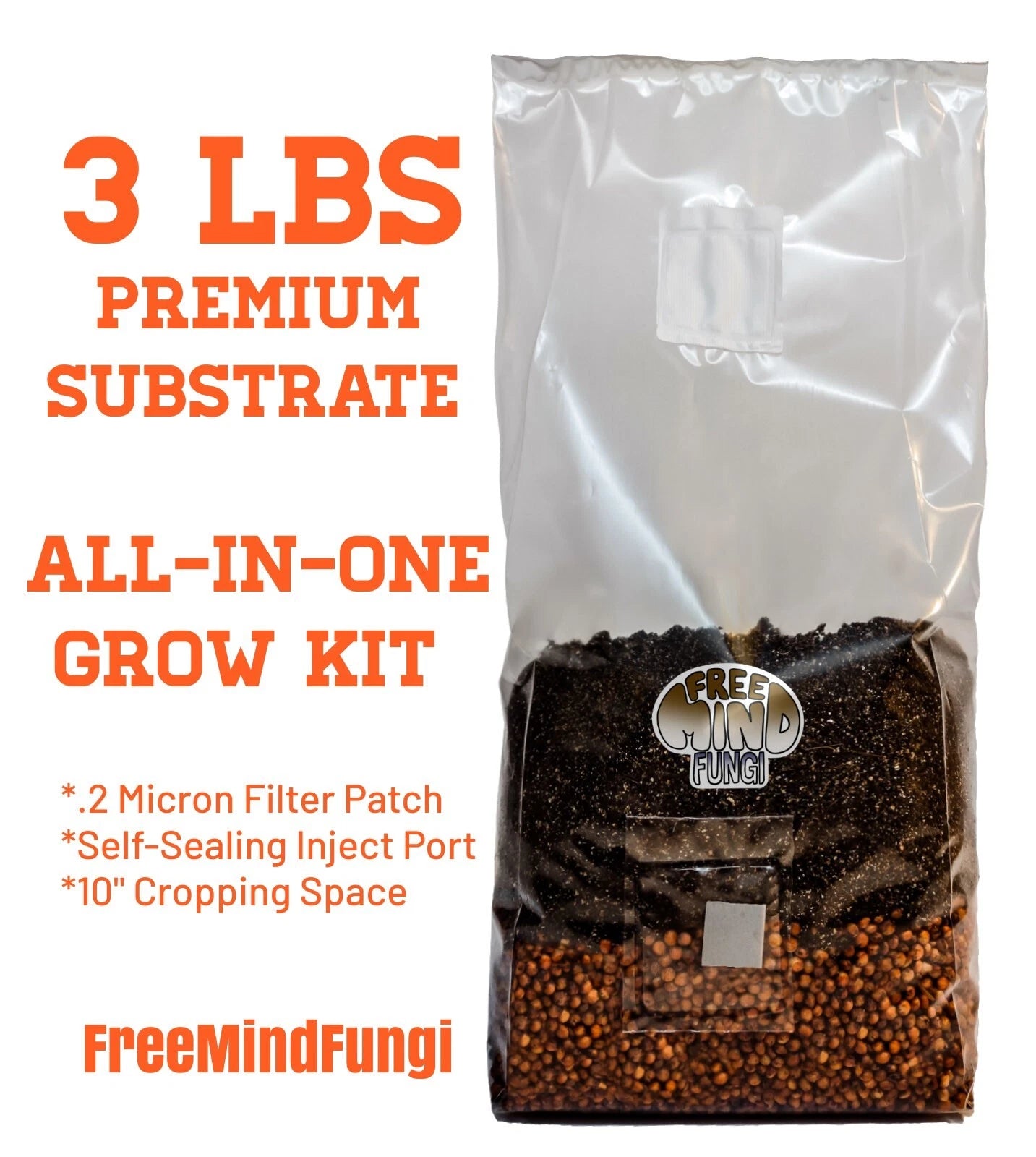 All-in-One Mushroom Grow Kit - Large 3lb Substrate for Manure Loving Mushrooms - Easy Home Cultivation