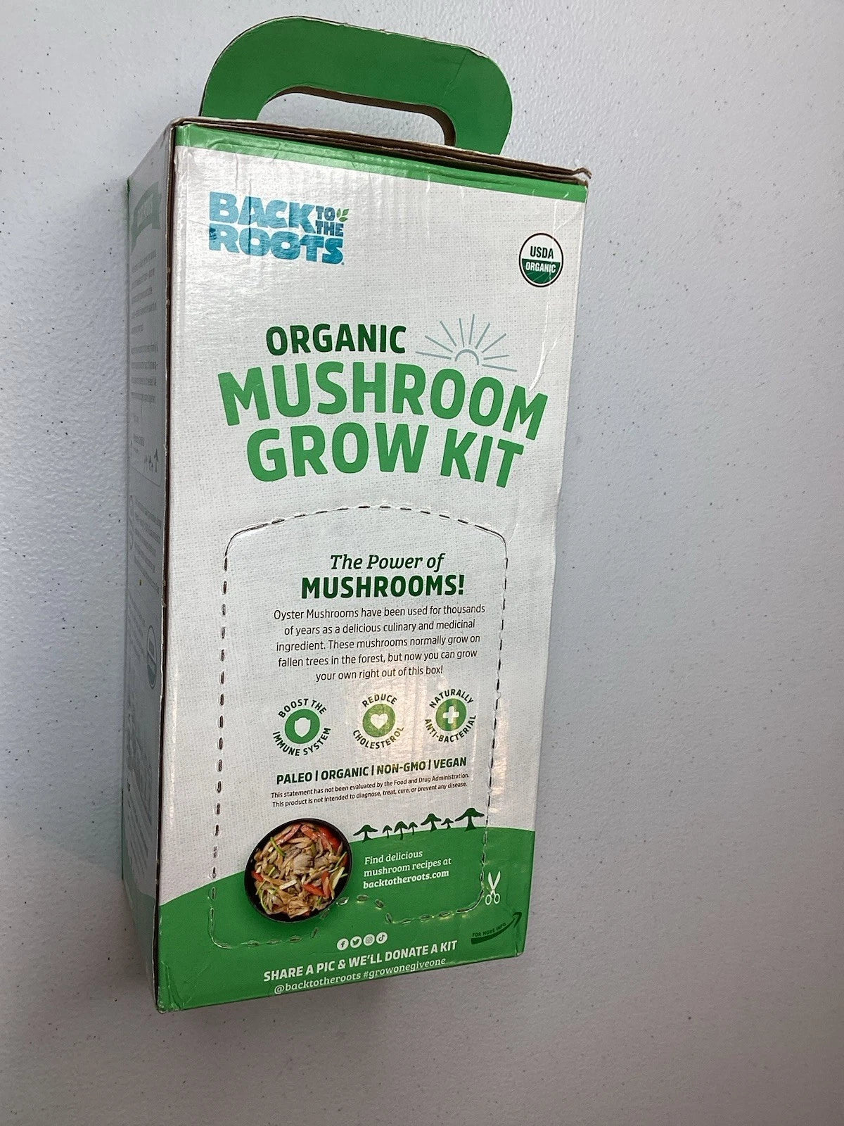Organic Mushroom Grow Kit - Back To The Roots - California Certified Organic - Edible Mushrooms - CCOF Certified