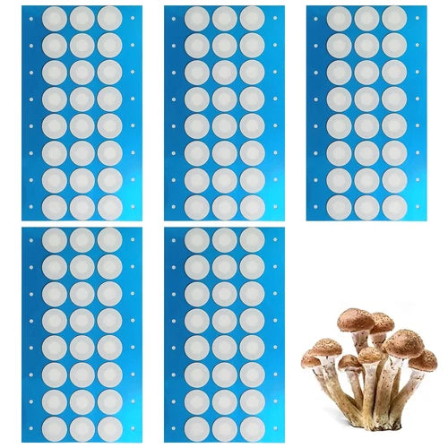 120 Pcs Synthetic Filter Paper Stickers 20mm 0.3?m for Mushroom Cultivation - Adhesive Air Exchange Filters