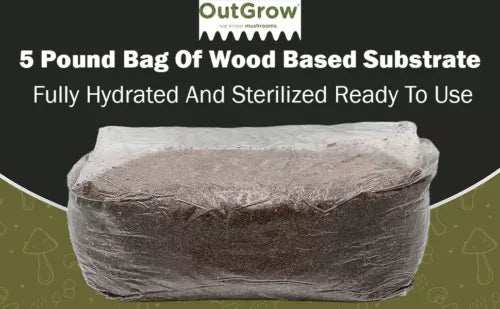 5 lb Mushroom Substrate - Sterilized Hardwood for Shiitake, Lion's Mane, Oyster Fungi - Ready to Use, Contamination-Free