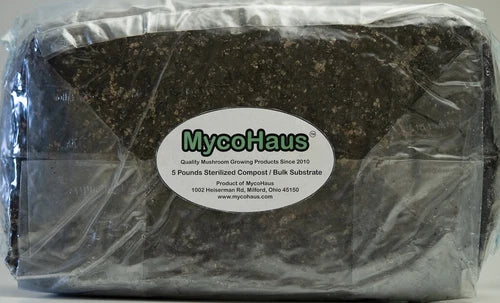 MycoHaus 2X 5 LB Bags Sterilized Compost Bulk Mushroom Substrate Grow Kit for Easy Mushroom Cultivation