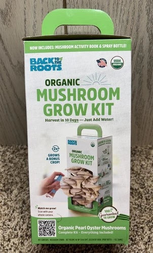 Organic Mushroom Grow Kit - Back to the Roots - Easy Home Gardening - Gourmet Mushrooms - Perfect for Beginners