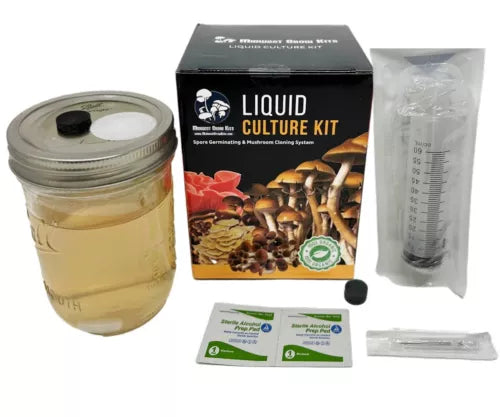 Premium Liquid Culture Kit - Mushroom Cloning & Spore Germination System - Various Strains, Easy to Use for Home Cultivation