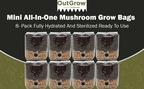 Mini Mushroom Grow Bags | Bulk Substrate for Dung Loving Mushrooms | All-In-One Grow Kit for Easy Cultivation