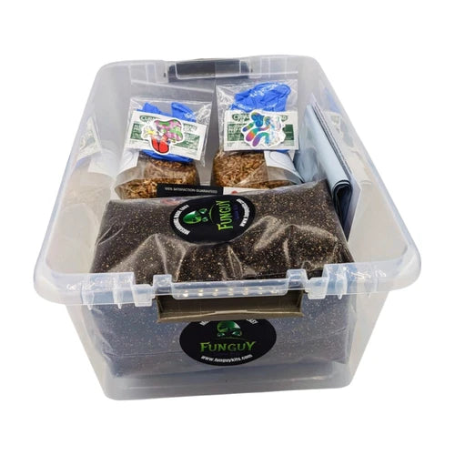Mushroom Monotub Growing Kit | All-in-One Rye Grain Spawn & Substrate for Home Cultivation | Organic Fungi Cultivation Tools