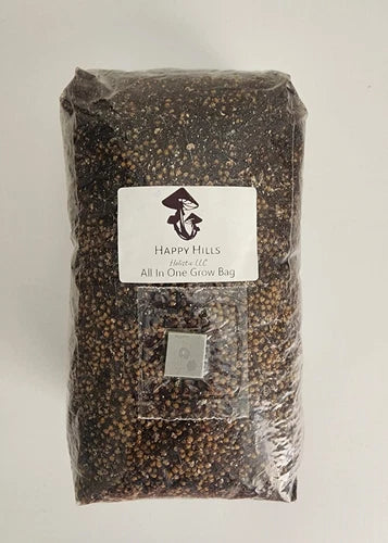 Mini Mushroom Grow Bag 2.5" All-in-One Mixed Variety - Lions Mane, Oyster, Chestnut - Nutrition-Rich Coco Coir & Millet Substrate