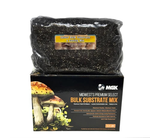 Premium Bulk Mushroom Substrate Mix 5 lbs | Fully Pasteurized, Organic, Maximum Yield for Mushroom Cultivation