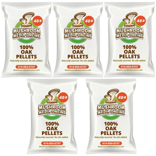 100% Oak Mushroom Pellets 20 lbs - Ideal Substrate for Oysters, Shiitake, Reishi, Lion's Mane - Natural & Chemical-Free